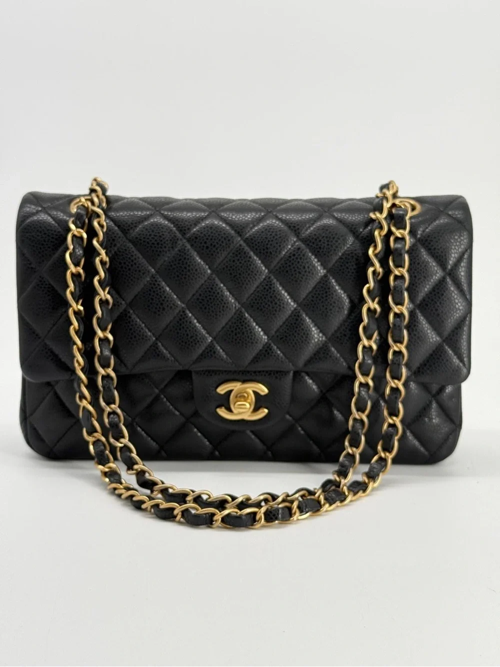 Chanel Medium Classic Double Flap Caviar Leather Bag
